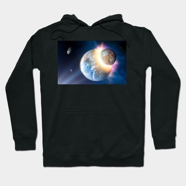 Formation of the Moon, artwork (C002/3162) Hoodie by SciencePhoto